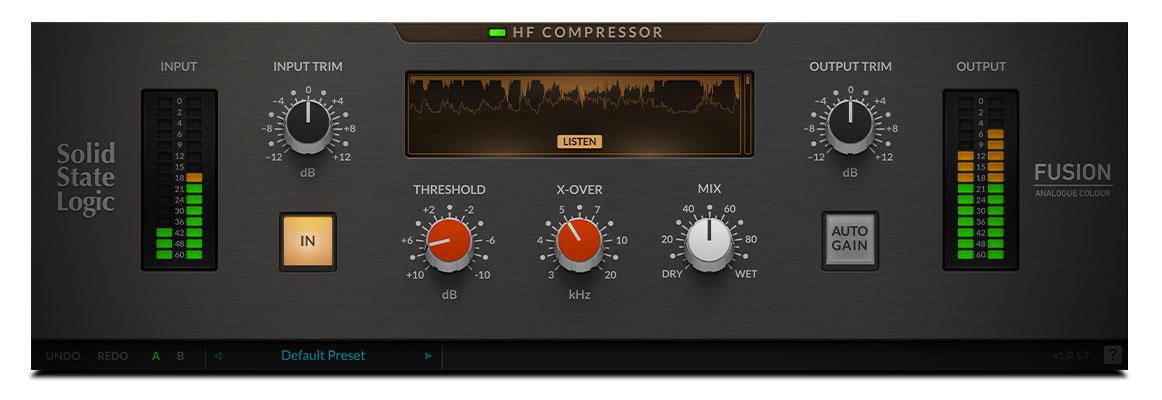 Solid State Logic SSL Fusion HF Compressor Plug-in